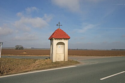 Chapelle à Podůlšany au carrefour de Stary Ždánice.