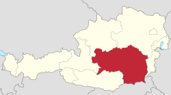 Location of اسٽيريا Styria