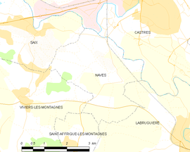 Mapa obce Navès