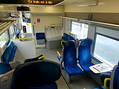 Intérieur 2nd classe d'un B 84500.