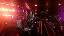 Linkin Park during their performance at Hollywood Bowl, Los Angeles, CA, on October 27th, 2017.