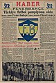 9 Eylül 1935 tarihli Haber gazetesinde Fenerbahçe'nin 1935 Türkiye Şampiyonluğu