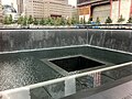 The North Tower reflecting pool which is located where the original Twin Towers were located in