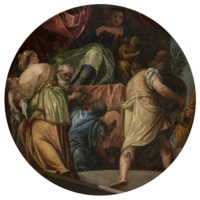 circular painting with multiple figures