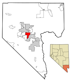 Location of Paradise in Clark County, Nevada