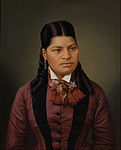 Готфрид Линдауэр. «Maori girl». Около 1874 года.