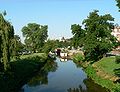 Deutsch: Niddamündung „Wörthspitze“ mit Hausbooten English: Nidda river estuary „Wörthspitze“ with houseboats