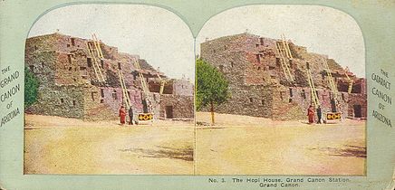 Hopi House near Grand Canyon, stereoptical