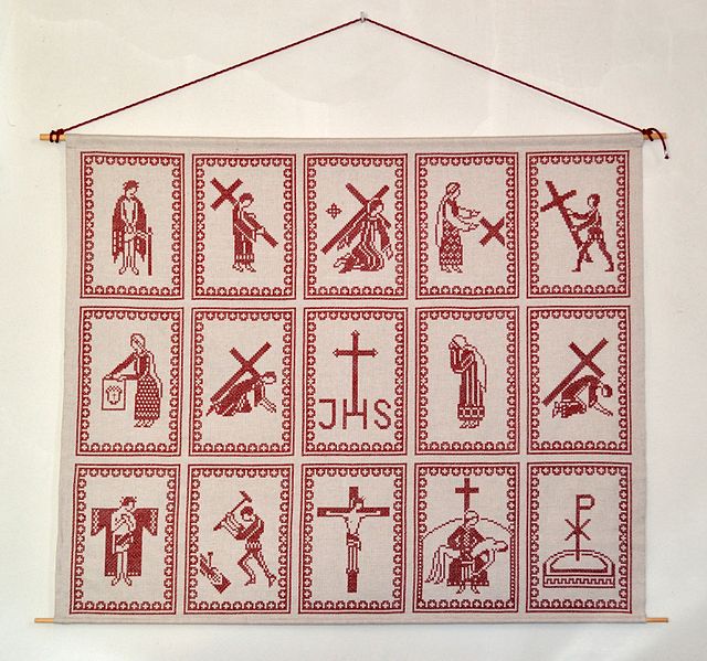 File:Embroidery of the Stations of the Cross, chapel St. Martin, Maria-Anzbach.jpg