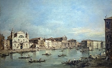 vers 1780, Le Grand canal avec Santa Lucia et Santa Maria di Nazareth Musée Thyssen-Bornemisza, Madrid