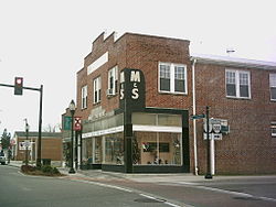 Street corner in downtown Kilmarnock