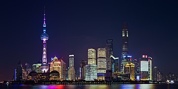 Night view of Lujiazui in Pudong