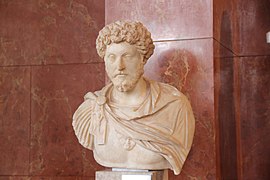 Roman Marble Bust of Emperor Marcus Aurelius (AD 161-180), c. 161 AD (28204008722).jpg