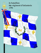 Drapeau du 2e bataillon du 84e régiment d'infanterie de ligne de 1791 à 1793