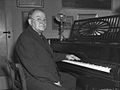 Pianist Johan Backer Lunde akkompagnerte ved konserten i Calmeyergatens Misjonshus i 1902. Foto: Leif Ørnelund / Oslo Museum