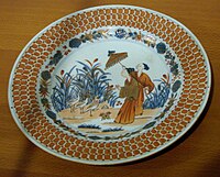 Porcelain plate, Qianlong Emperor (1735–1796), for export to the Dutch.