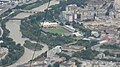 Vista sullo stadio dalla funivia del Renon (2013)