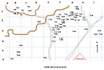 Planimetria schematica dell'area di Sheikh Abd el-Qurna (area sud) con l'indicazione delle Tombe dei Nobili presenti