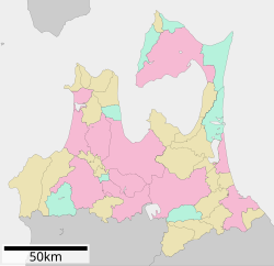 美保野の位置（青森県内）