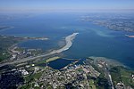 Thumbnail for File:Aerial image of the mouth of the Rhine into Lake Constance.jpg