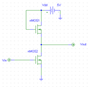 Inversor NMOS de carga saturada