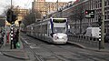 Gekoppelde trams bij de Monstersestraat halte.