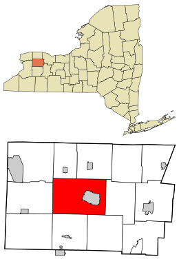 Location in Genesee County and the state of New York.