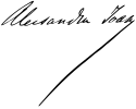 Alexandru Ioan Cuza's signature