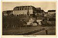 Altes Schloss (links), neues Schloss (mittig), Basilika (rechts hinten) im Jahr 1913