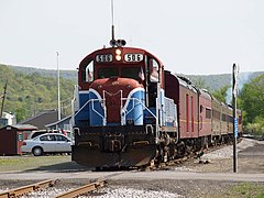 Tioga Central Railroad Engine No. 506 waiting to depart for a Saturday excursion