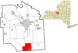 Location in Onondaga County and the state of New York.