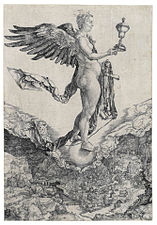 Albrecht Dürer, Némésis ou la grande Fortune (vers 1501), gravure au burin.