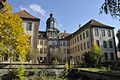 Schloss, Garten, Park, Graben, Mauer