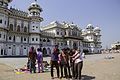 Locals celebrating Holi on the premise of Janaki Mandir, Janakpur, Nepal (2015)