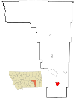 Location of Birney, Montana