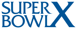 Logo des Super Bowl X