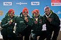 Medaljeseremoni etter lagkonkurransen i Ski-VM 2019