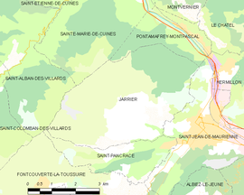 Mapa obce Jarrier