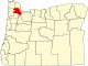 State map highlighting Washington County