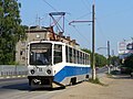 Eine Straßenbahn (Typ 71-608) in Noginsk (Betrieb eingestellt 2013)