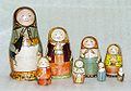 The original matryoshka carved by Vasily Zvyozdochkin and painted by Sergey Malyutin.