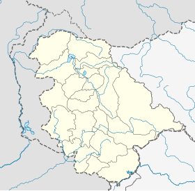 Map showing the location of Hokersar