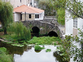 Bermaña Roman bridge in Caldas de Reis.