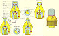 British No 106E Mk 4 Direct Action percussion fuze introduced in the middle of World War 1 and used with HE and Smoke showing the safety and arming sequence. The Original No 106 did not have a shutters or magazine. Fuze No 115E was the same as No 106E but with a streamlined body to match streamlined shells.