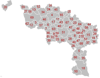 Mapa districtes de Hainaut