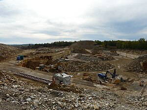 Carrière de calcaire à Limeyrat.