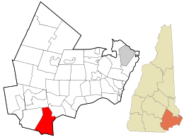 Location in Rockingham County and the state of New Hampshire.