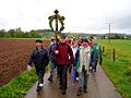 Christliche Pilger bei einer Wallfahrt 2005