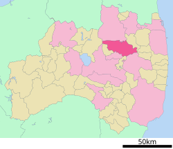 Vị trí của Nihonmatsu ở Fukushima