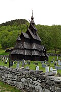 Borgund stave church in Lærdal, Sogn og Fjordane country, Norway